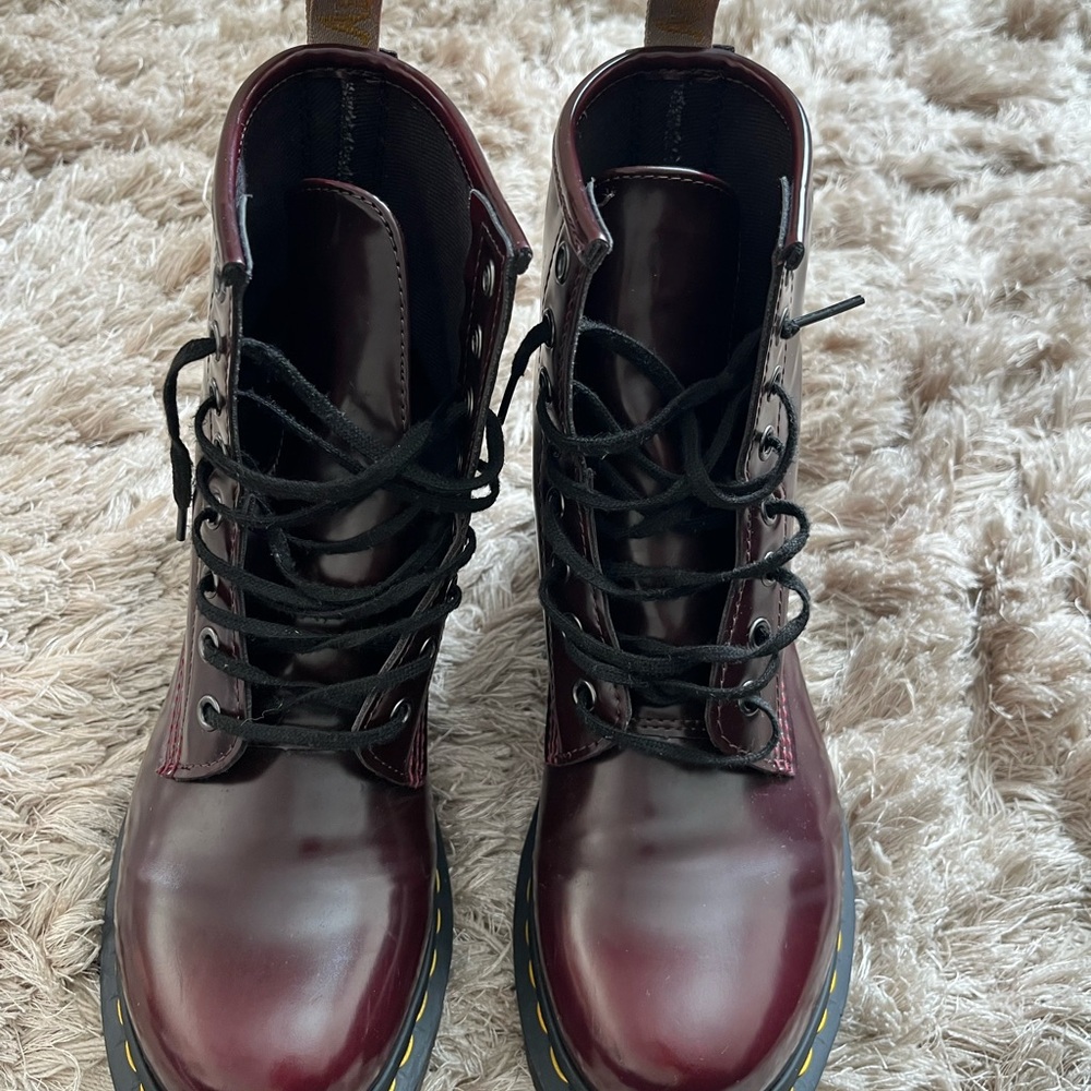 Dr. Martens Dark Red Combat Boots